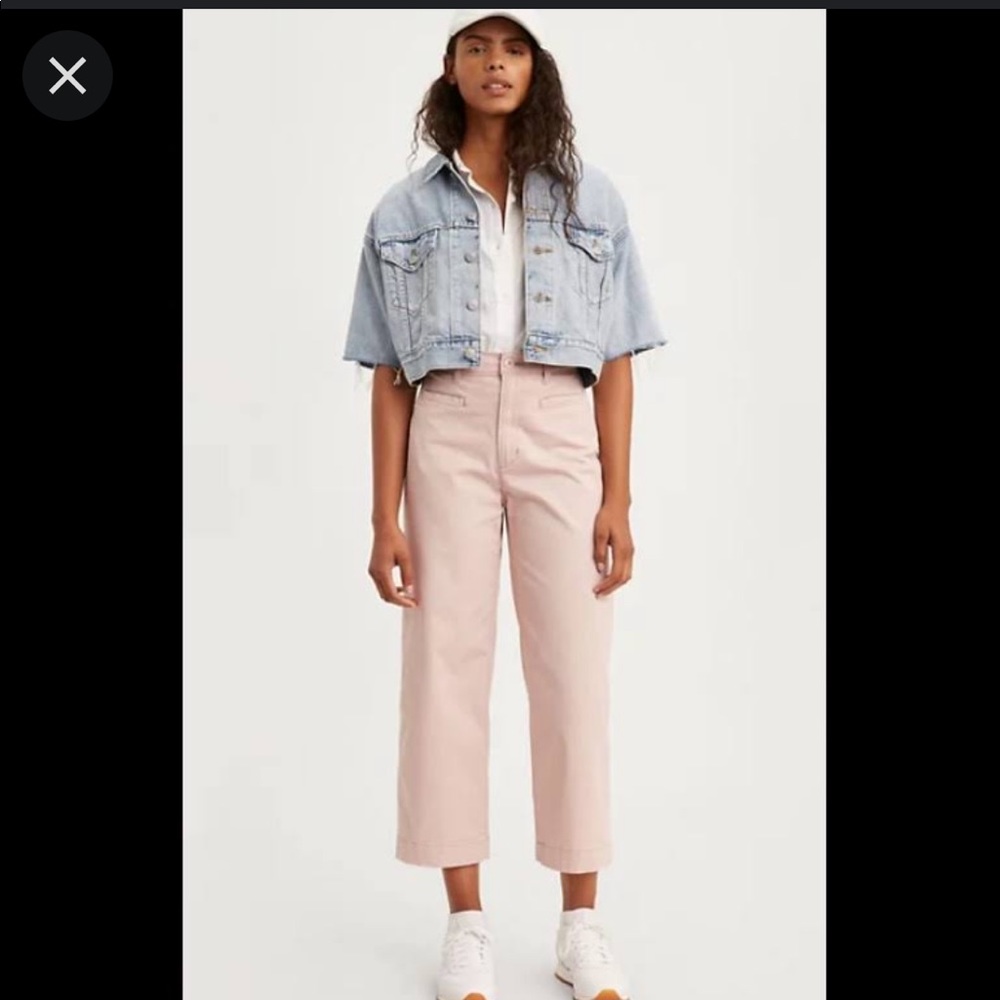 Levi’s Ribcage Wide Leg Pink Pants, Size 25